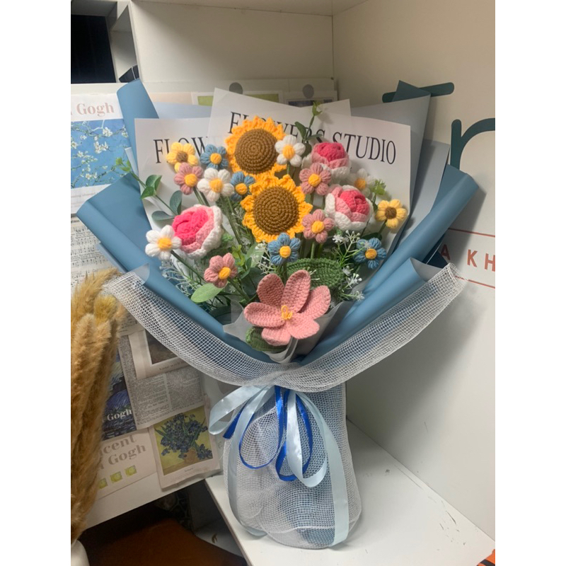 Bó hoa len hướng dương 1 bông
