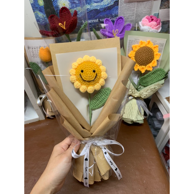 Bó hoa len hướng dương 1 bông