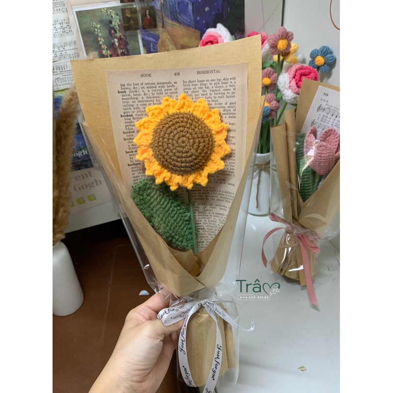 Bó hoa len hướng dương 1 bông