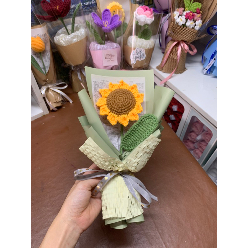 Bó hoa len hướng dương 1 bông