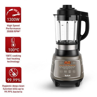 Máy làm sữa hạt cối thủy tinh đa năng Tefal dung tích 1750ml hàng chính hãng, bảo hành 24 tháng