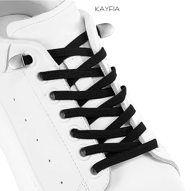 KAYFIA - Một cặp dây giày sneaker 8mm và 4 đầu khoá kim loại phù hợp với mọi lứa tuổi