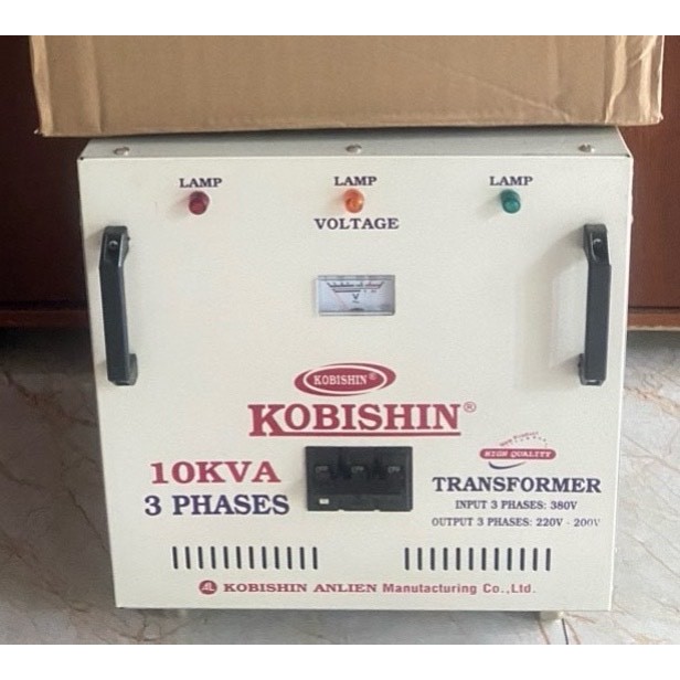 BIẾN ÁP 3 PHA 10KVA -3P-10K-✔ Điện áp vào: 380V/3P-✔ Điện áp ra: 220V-200V/3P (± 2-3%)