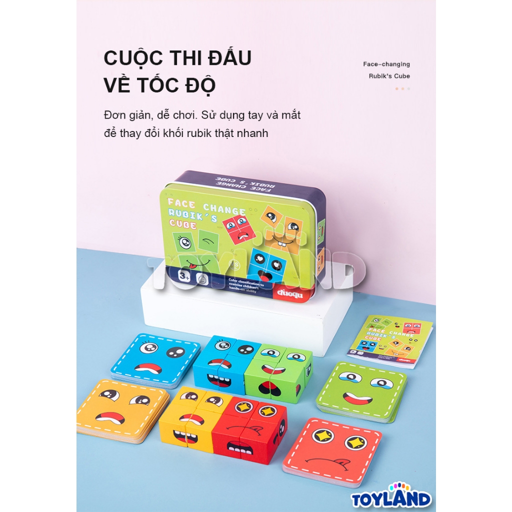 Đồ Chơi Boardgame Khối Rubik Thay Đổi Khuôn Mặt TOYLAND, Nhiều Người Chơi, Gia Đình Chơi Vui Vẻ