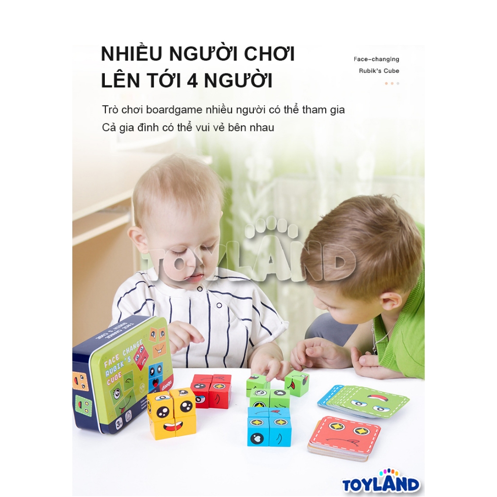 Đồ Chơi Boardgame Khối Rubik Thay Đổi Khuôn Mặt TOYLAND, Nhiều Người Chơi, Gia Đình Chơi Vui Vẻ