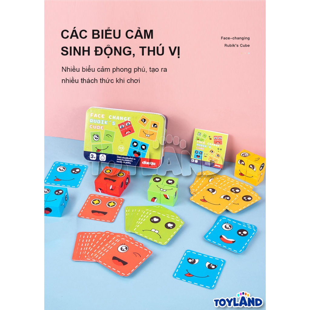 Đồ Chơi Boardgame Khối Rubik Thay Đổi Khuôn Mặt TOYLAND, Nhiều Người Chơi, Gia Đình Chơi Vui Vẻ