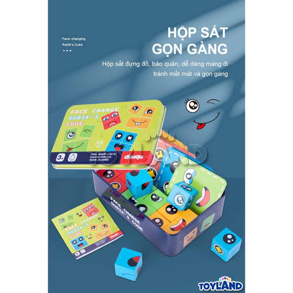 Đồ Chơi Boardgame Khối Rubik Thay Đổi Khuôn Mặt TOYLAND, Nhiều Người Chơi, Gia Đình Chơi Vui Vẻ