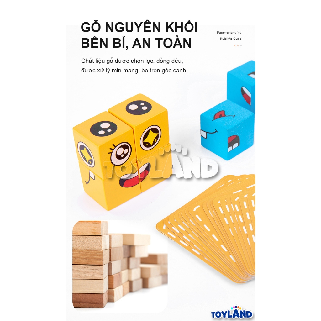 Đồ Chơi Boardgame Khối Rubik Thay Đổi Khuôn Mặt TOYLAND, Nhiều Người Chơi, Gia Đình Chơi Vui Vẻ