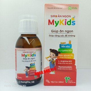 Siro ăn ngon Mykids cho trẻ từ 1 tuổi dạng lọ 100ml - Giúp tăng sức đề kháng, giúp ăn ngon, hỗ trợ bồi bổ sức khỏe