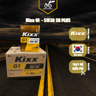 Thùng 4 can nhớt ô tô kixx g1 5w30 api sn plus 4l
