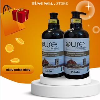 Dầu gội cặp, gội xả PURE COLLAGEN TƯƠI Cao Cấp số 1 tại Ý phục hồi tóc yếu, gãy rụng hương thơm dịu nhẹ Tung Nga.Store