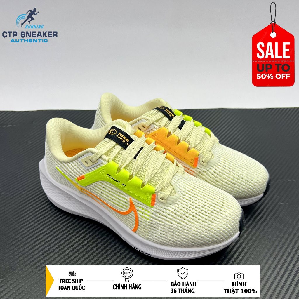 GIÀY NIKE AIR ZOOM PEGASUS 40 CHÍNH HÃNG FULLBOX DV3858-101 Size Cặp