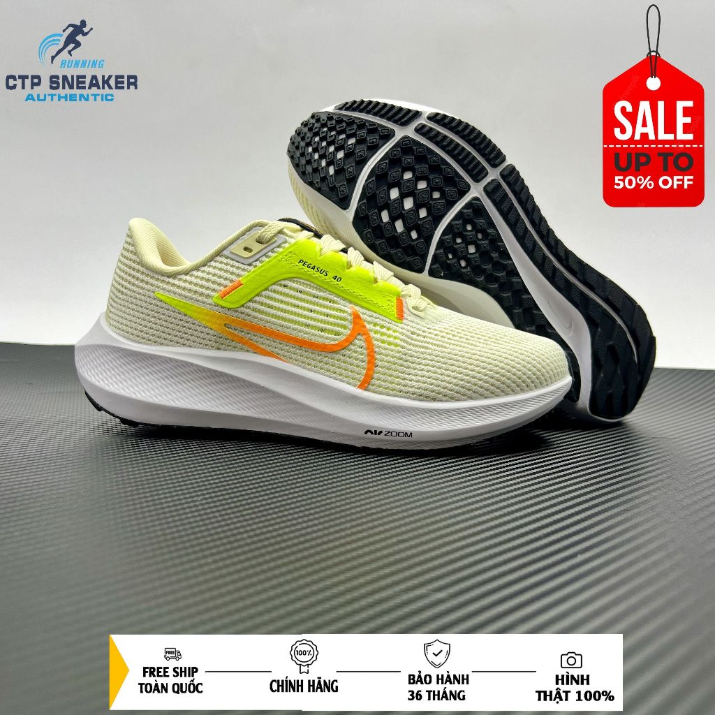 GIÀY NIKE AIR ZOOM PEGASUS 40 CHÍNH HÃNG FULLBOX DV3858-101 Size Cặp