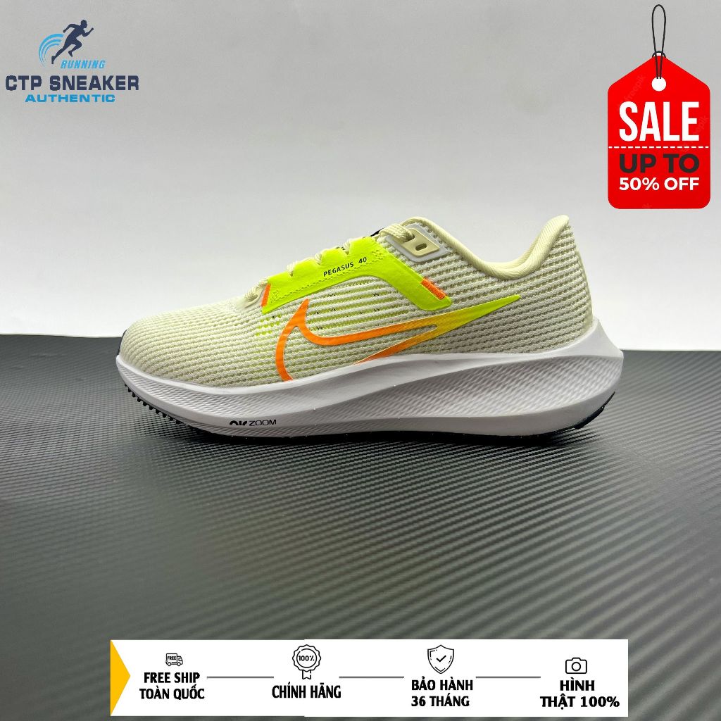 GIÀY NIKE AIR ZOOM PEGASUS 40 CHÍNH HÃNG FULLBOX DV3858-101 Size Cặp