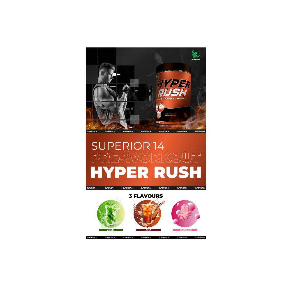Bột tăng sức mạnh Superior Hyper Rush 380g - 40 servings