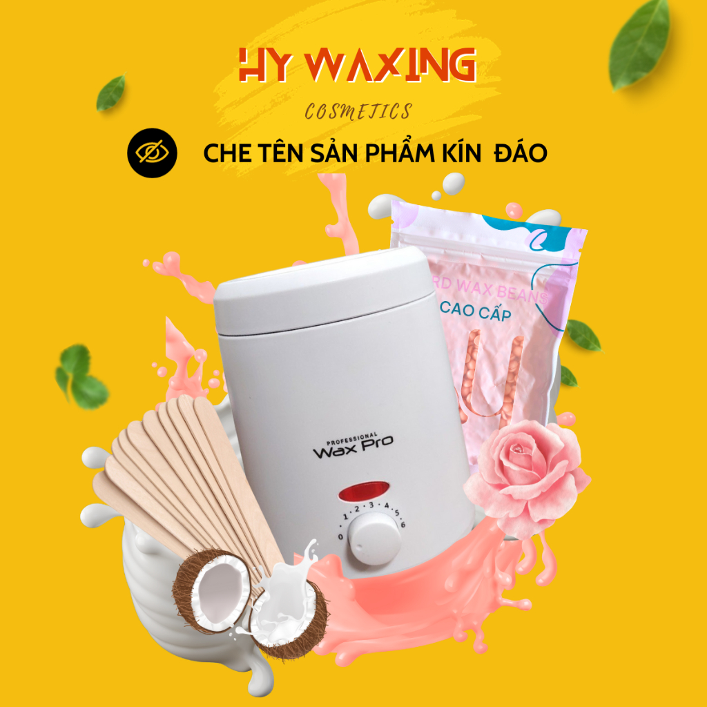 Combo 100gr Sáp Hồng Dừa + Nồi Nấu Sáp Wax Lông Chống Dính Mini Tiệm HY WAXING .