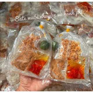Bánh tráng phơi sương sate muối nhuyễn hành phi