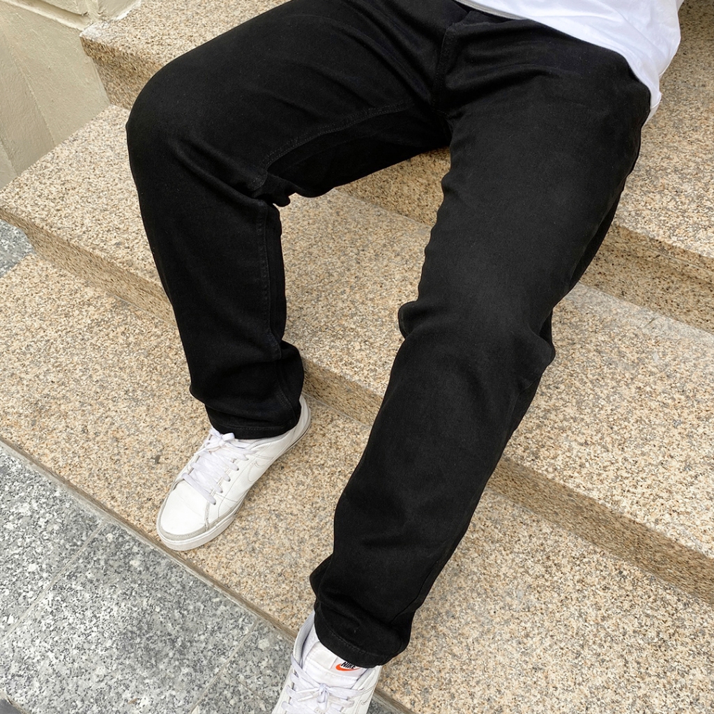 Quần Jean Trơn Đen Nam Bigsize Từ 80-130kg,Quần Jean Nam Co Giãn