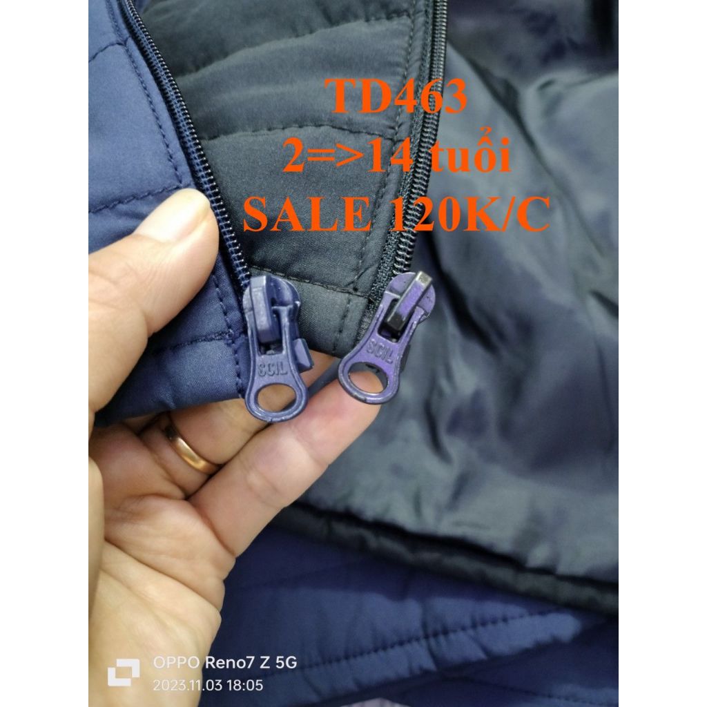 * Mã TD463: Áo khoác dư xịn, còn nguyên bọc, tem và thẻ bài.