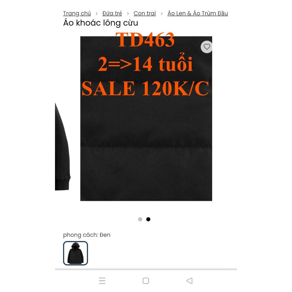 * Mã TD463: Áo khoác dư xịn, còn nguyên bọc, tem và thẻ bài.