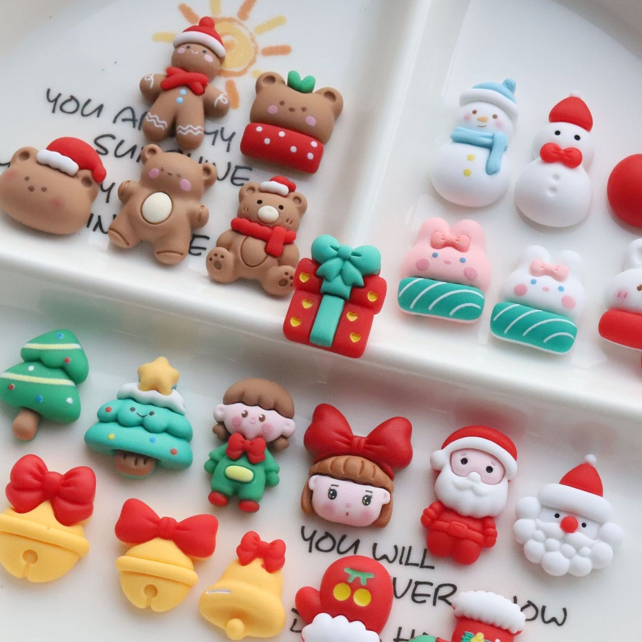 Charm  slime/  Trang Trí Hình Chủ Đề Noel Năm 2023  - Giá 1 charm