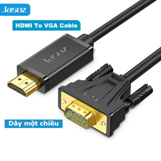HDMI sang VGA Jasoz giúp chuyển kết nối giữa các thiết bị có cổng HDMI và cổng VGA với tốc độ cao, bảo hành 12 tháng
