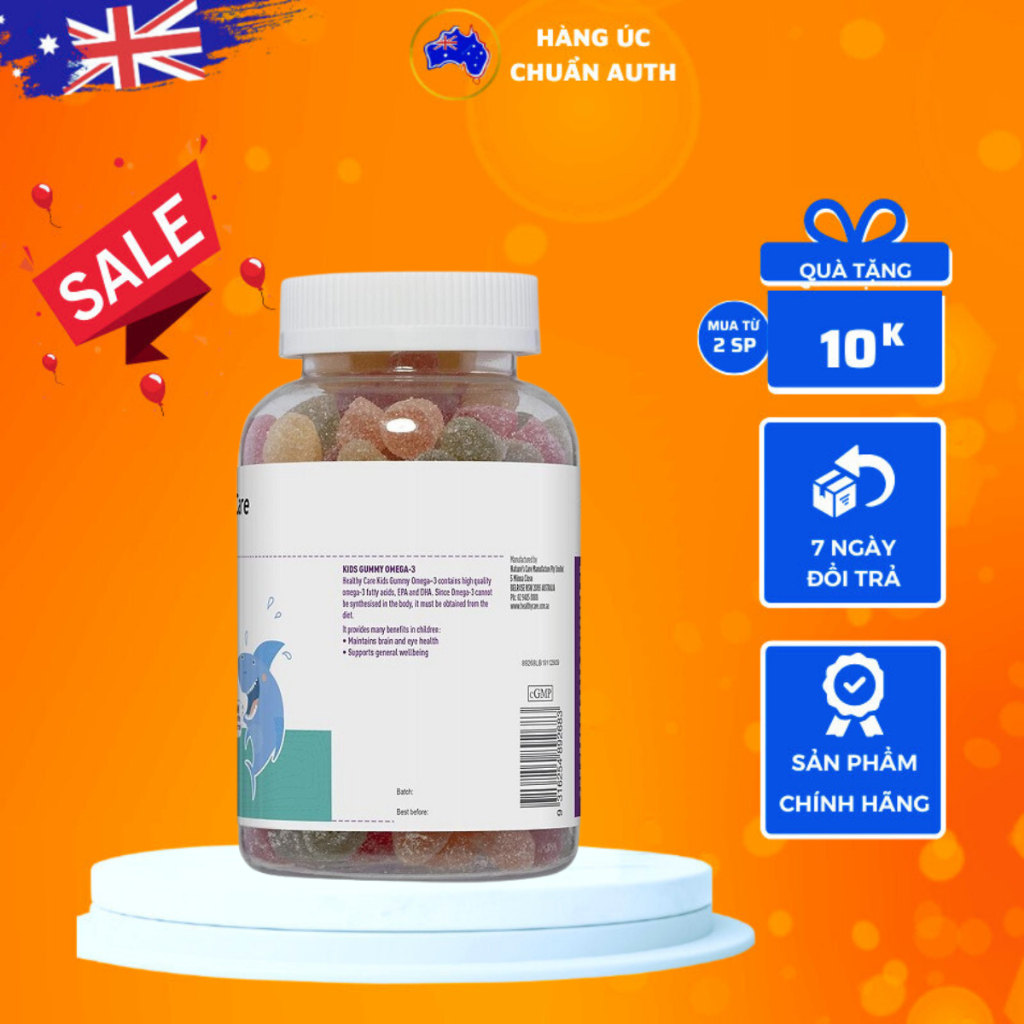 Kẹo Omega 3 cho bé Healthy Care Gummy Omega 3 250 viên