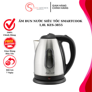 Ấm đun nước siêu tốc smartcook 1,8l kes-3855 nước sôi nhanh, an toàn tự ngắt điện khi sôi