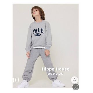 Bộ nỉ bé trai bé gái nỉ bông xuất dư size 110 đến 150 hippo house