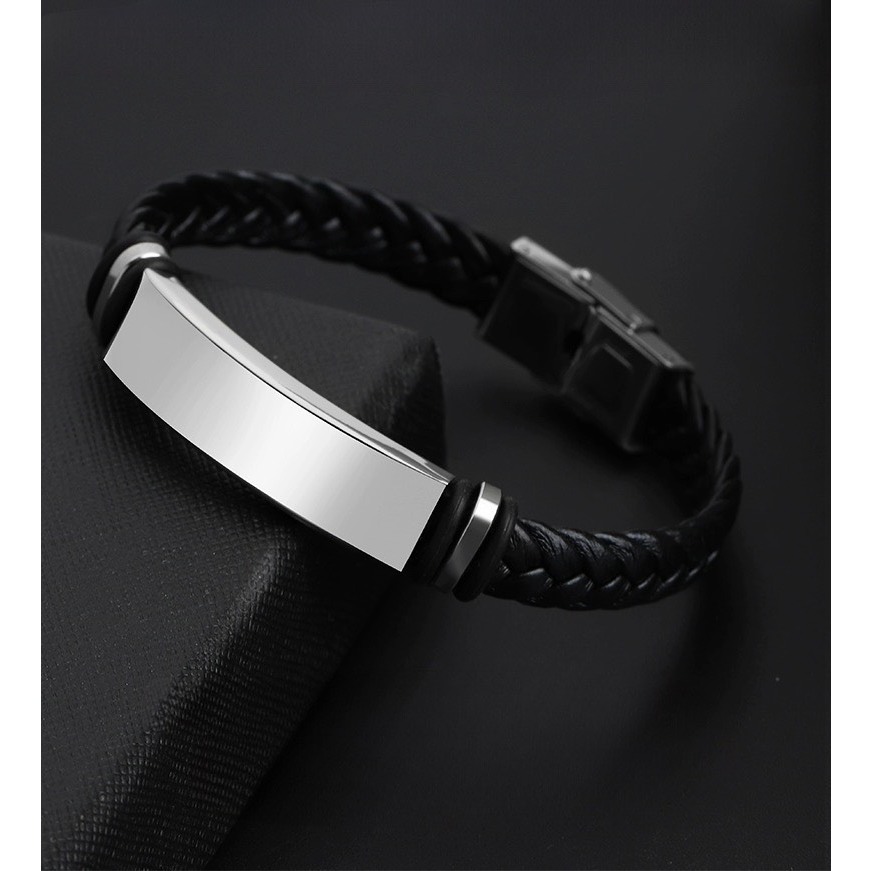 Vòng tay nam nữ dây rút Clancy thời trang Basic Merin Accessories Màu Đen Chất Liệu Titan Bền Bỉ