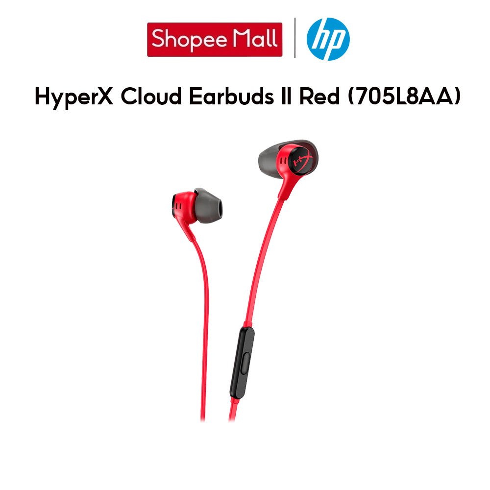 [Mã ELHP12 giảm 12% đơn 500K] Tai nghe HP HyperX Cloud Earbuds II - Red_705L8AA