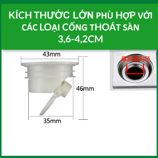 Bộ Nắp Thoát Sàn Ngăn Mùi Hôi Cống
