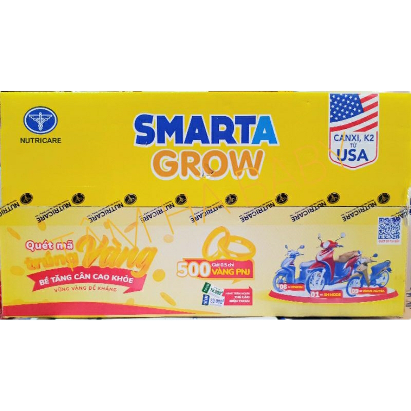 Thùng sữa bột pha sẵn  Nutricare Smarta Grow