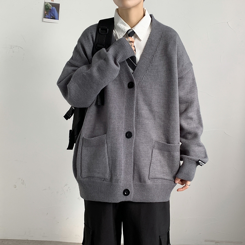Áo len cardigan nam basic from rộng giản dị phong cách hàn quốc, áo len nam nữ unisex mùa thu đông cho sinh viên