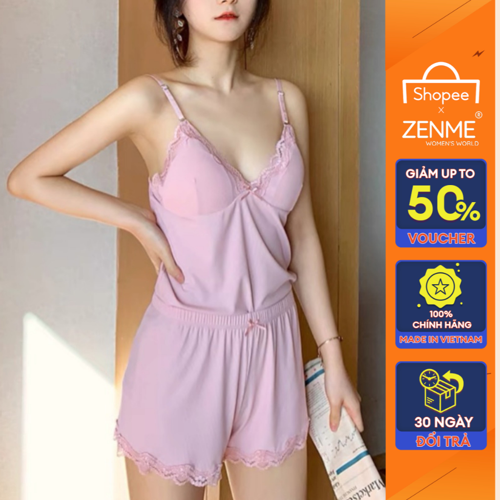 Đồ ngủ nữ 2 dây Freesize chất liệu thun Cotton co giãn thoải mái Sexy ôm dáng Zen Me BT01