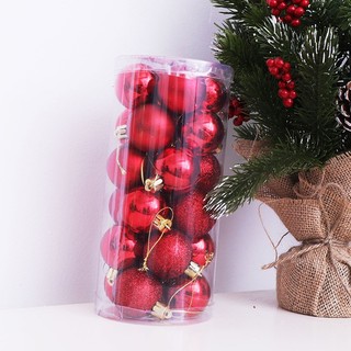Hộp 24 quả châu 4cm -  6m  treo trang trí noel, quả châu trang trí cây thông, trang trí cây thông giáng sinh