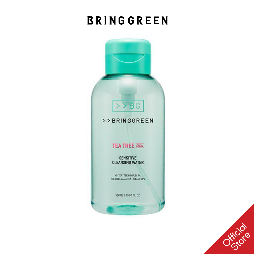 Nước Tẩy Trang Làm Dịu Da Chiết Xuất Từ Trà Xanh Bring Green Tea Tree Cica Sensitive Cleansing Water 500ml