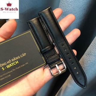 (Rẻ nhất shopee) Dây đồng hồ cao cấp da bò cực mềm,[2] dây chống nước chính hãng Italy đủ size 12 đến 24mm