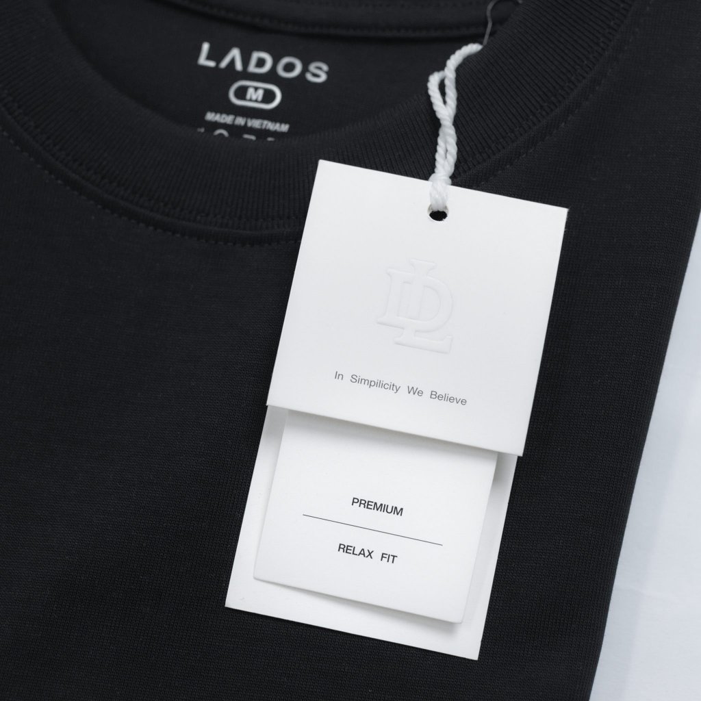 Áo Thun Tee cổ tròn 100% cotton 250gsm Unisex Lados-9144 chất dày dặn, thấm hút, phong cách trẻ trung