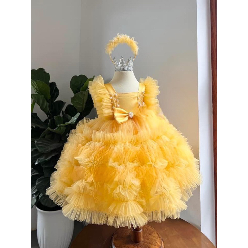 Váy công chúa phối Ngọc-nơ cho bé