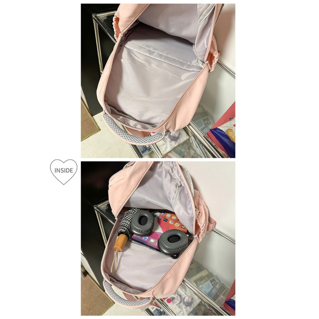 Balo ulzzang học sinh sinh viên đi học thiết kế nhiều màu cá tính unisex nam nữ kèm gấu đẹp 9135