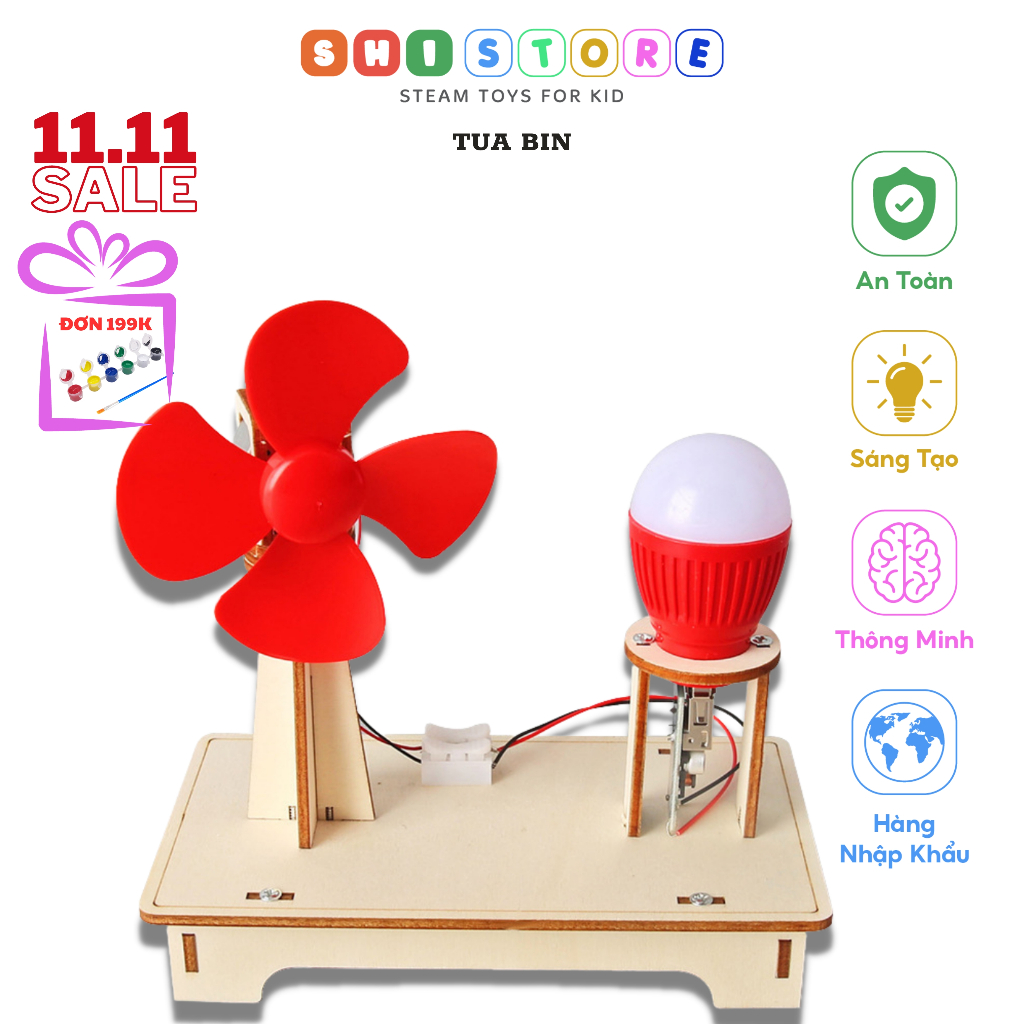 Đồ Chơi STEM – Mô hình Tua Bin, Đồ Chơi Thông Minh