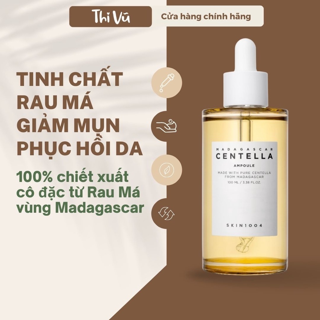 Combo serum,kem dưỡng,sữa rửa mặt CENTELLA rau má 100ML  Skin1004 madagascar chính hãng - store official