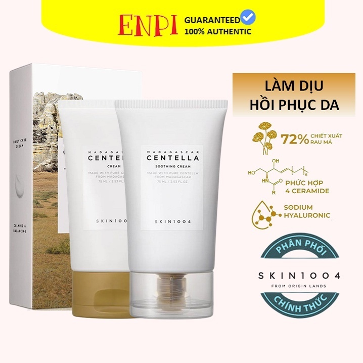 Combo serum,kem dưỡng,sữa rửa mặt CENTELLA rau má 100ML  Skin1004 madagascar chính hãng - store official