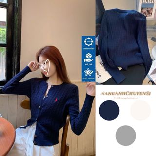 Áo Len Dệt Kim Cardigan Tay Dài Dáng Lỡ Ôm Body Tone Dáng Phối In Ngựa Ngực Đáng Yêu Hàng Qccc Phù Hợp Mọi Lứa Tuổi