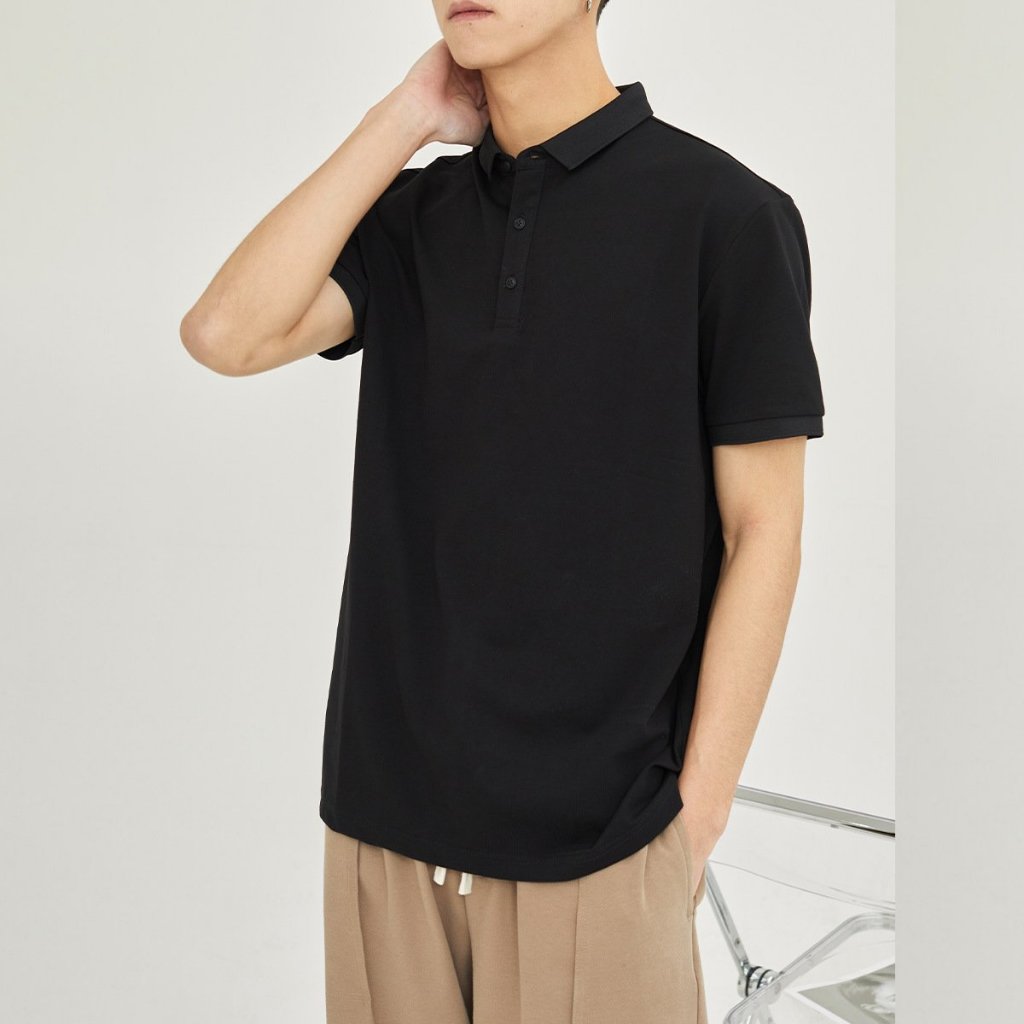 Áo polo trơn phong cách công sở hàn quốc co giãn đẹp