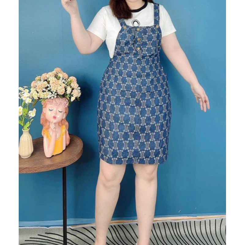 SÉT ÁO THUN KÈM YẾM JEANS BIGSIZE