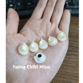  Bộ chung cúng trang trí bàn thờ Thần Tài Thổ Địa mini bộ 5 chung cúng ly cà phê cho Ông Địa 