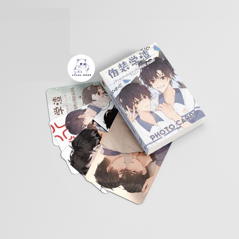 Ngụy trang học tra | Hộp thẻ card laser 55 tấm  Lomo Lomocard Polaroid