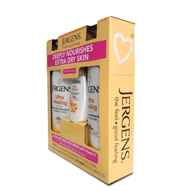 Sữa Dưỡng Thể Cho Da Khô Jergens Ultra Healing Extra Dry Skin Moisturizer 621ml Và 88ml Mỹ
